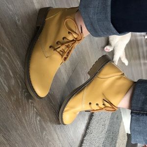 Yellow booties